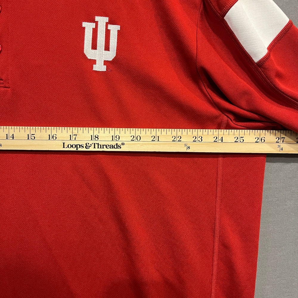 Adidas Indiana Hoosiers Polo Shirt Mens 2XL Red White Climalite 2 Pack - Picture 11 of 12